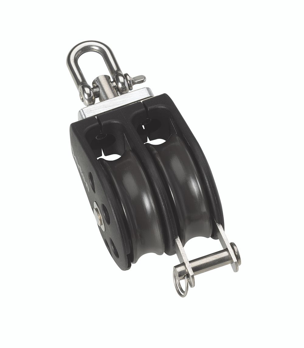 Barton Size 2 Gleitlagerblock doppelt mit Wirbel und Hundsfott