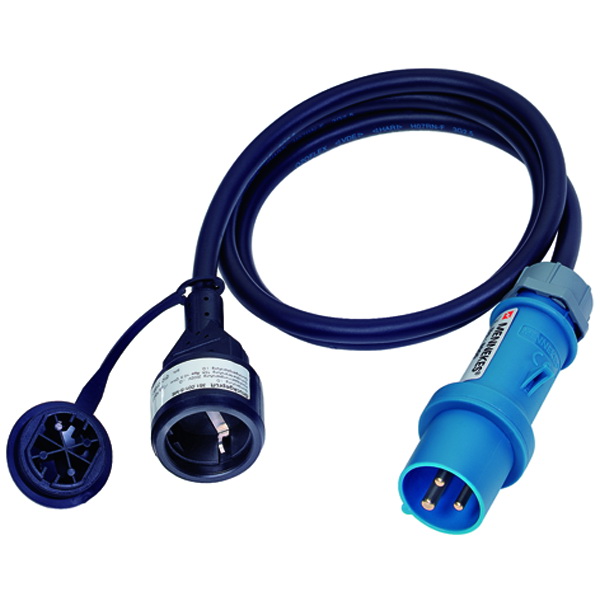 Mennekes Adapter CEE-Stecker auf Schuko-Kupplung 230 Volt, 16A, 3polig 