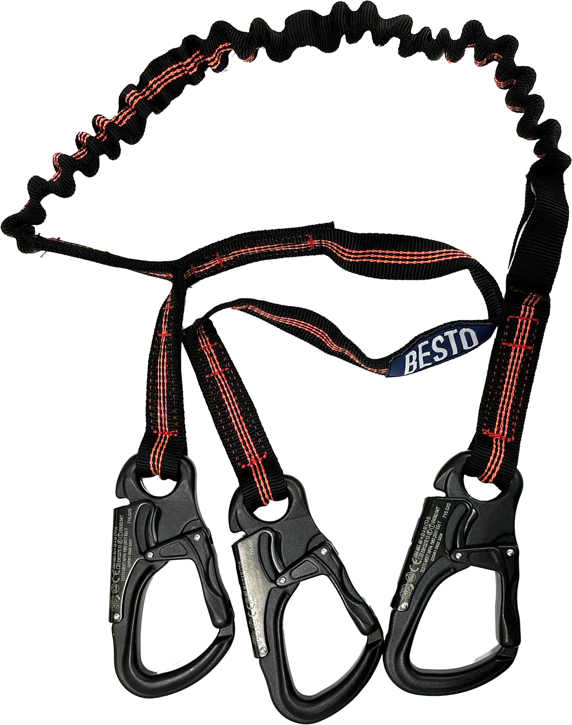 Besto Elastic Lifeline mit drei High-Performance Haken