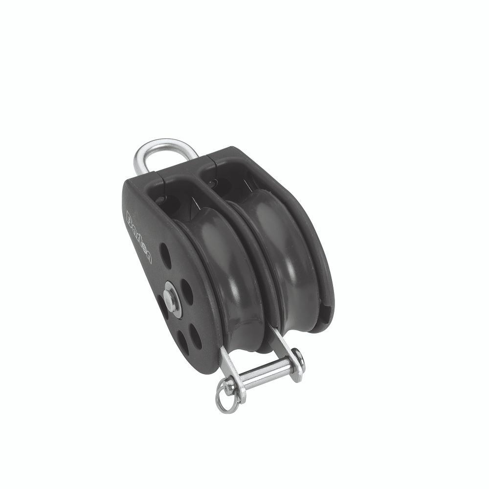 Barton Size 3 Gleitlagerblock doppelt mit festem Auge und Hundsfott