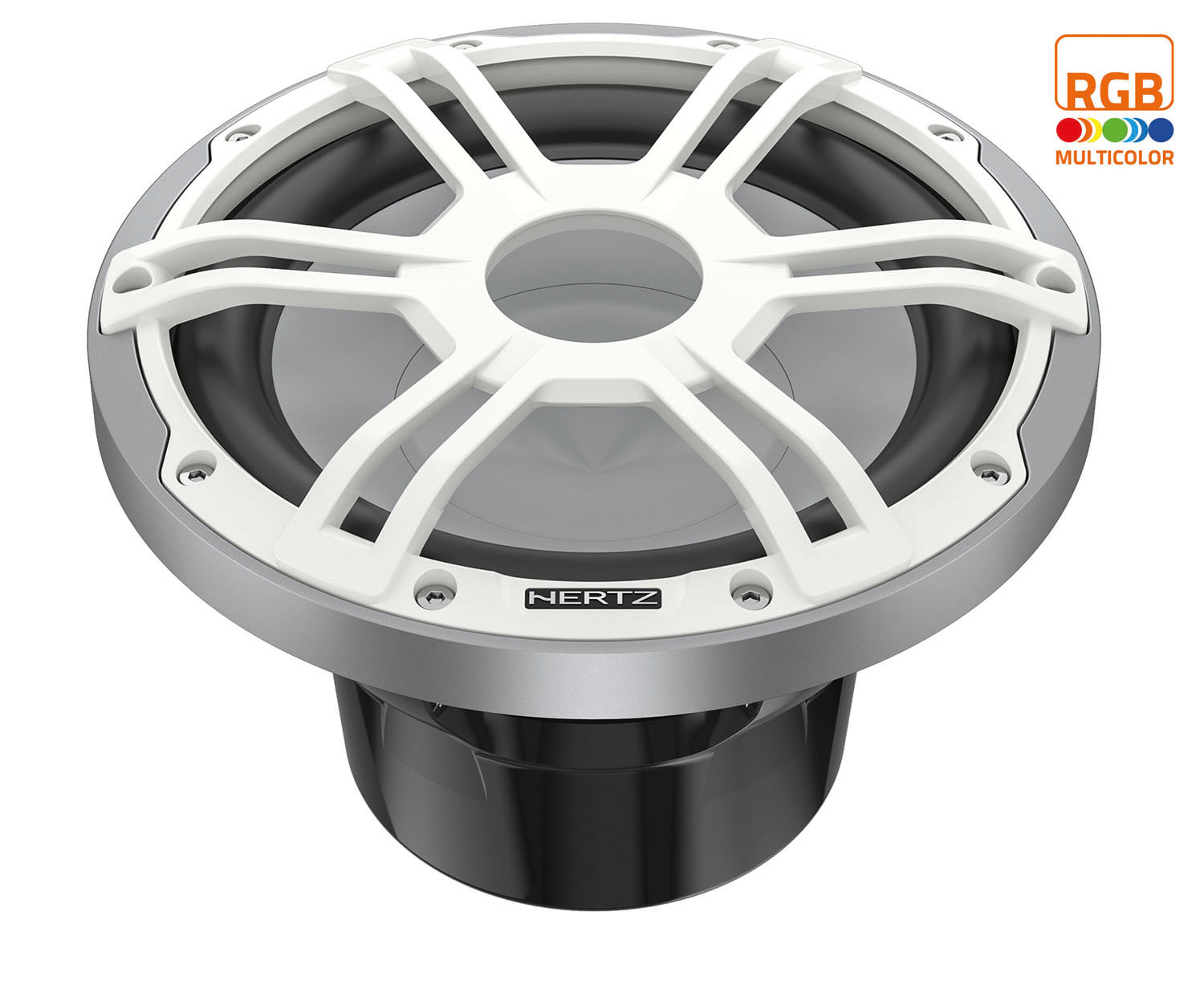 Hertz HMS 10 S4-LD-SW - 10'' 4 Ohm 500W Sport LED Subwoofer weiss