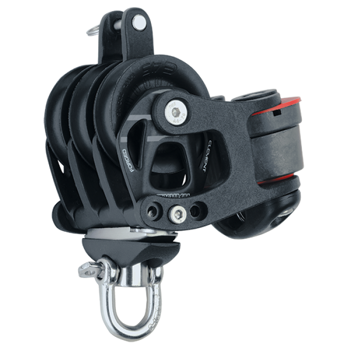 Harken 45mm Element Dreifachblock mit Hundsfott und Cam-Matic