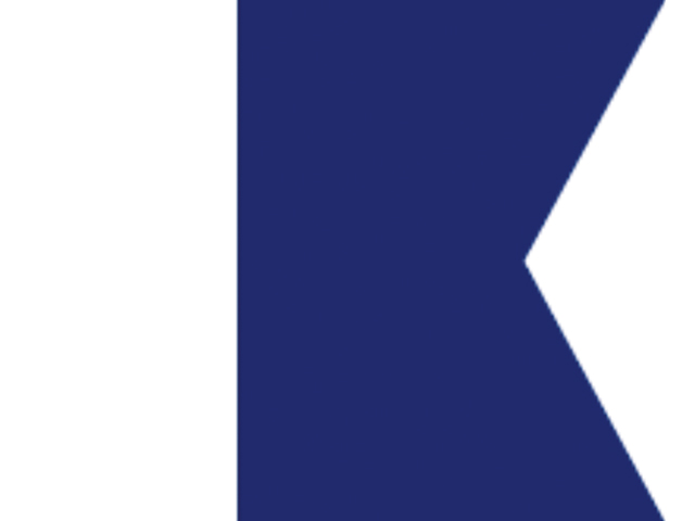 Talamex Buchstabenwimpel Abm. 30 x 36 cm Signalflagge A