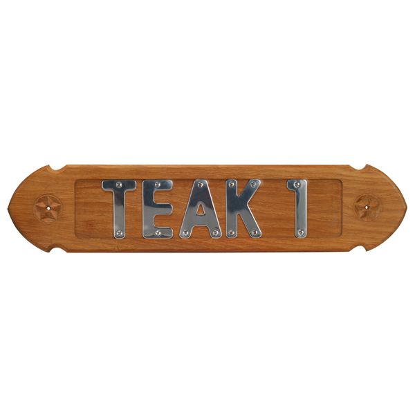 Roca Namensschild Teak 510x114mm