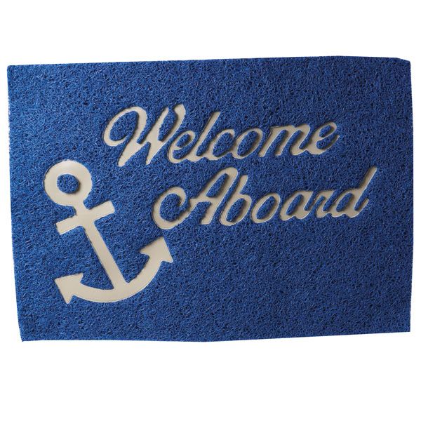 Fussmatte Kunststoff Geflecht Borsten ''Welcome Aboard'' 40x60cm
