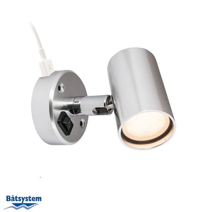 Batsystem LED-Leuchte Tube D2 mit Schalter u. USB-Buchse 1A