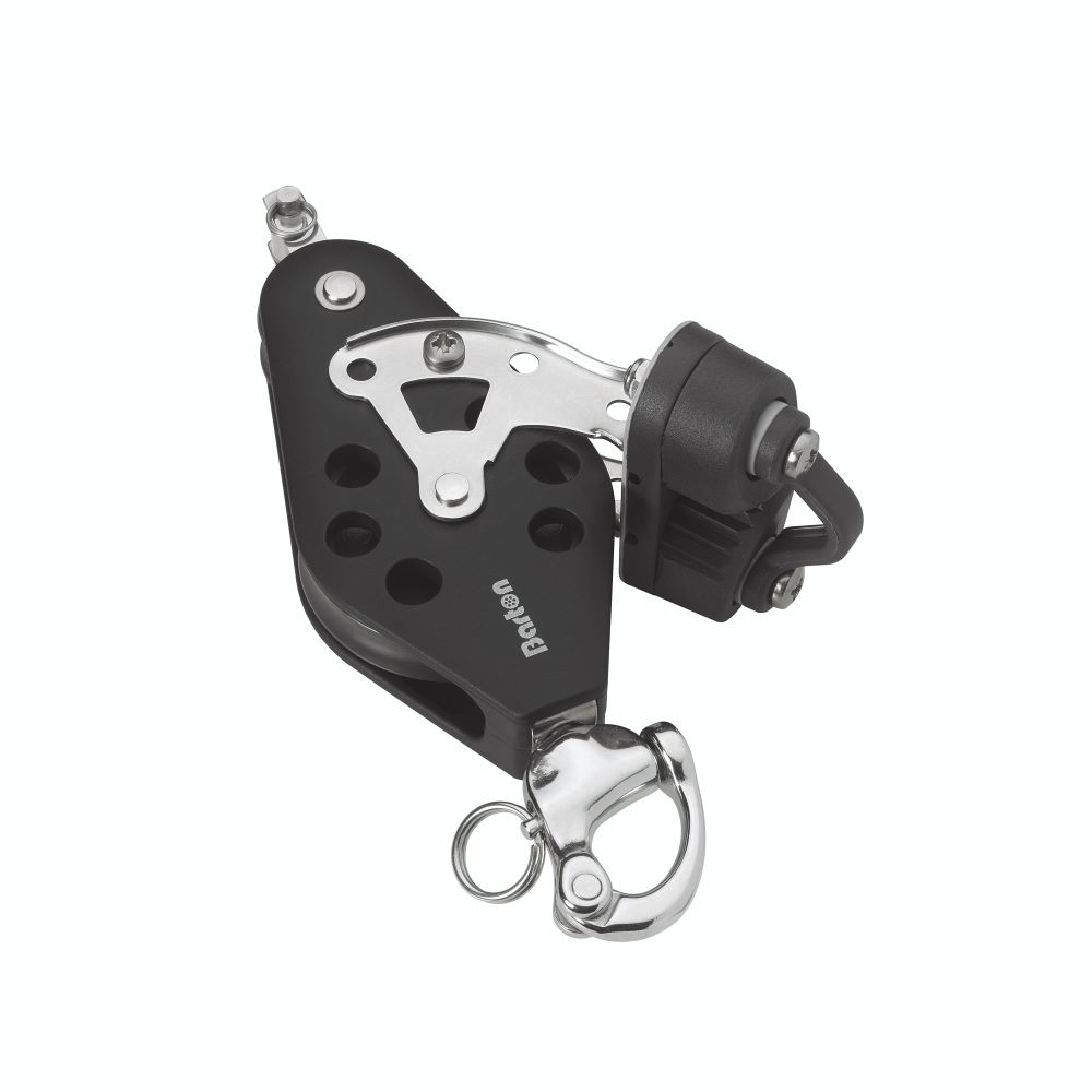 Barton Size 3 Gleitlagerblock einfach Violine mit Schnappschäkel, Klemme und Hundsfott
