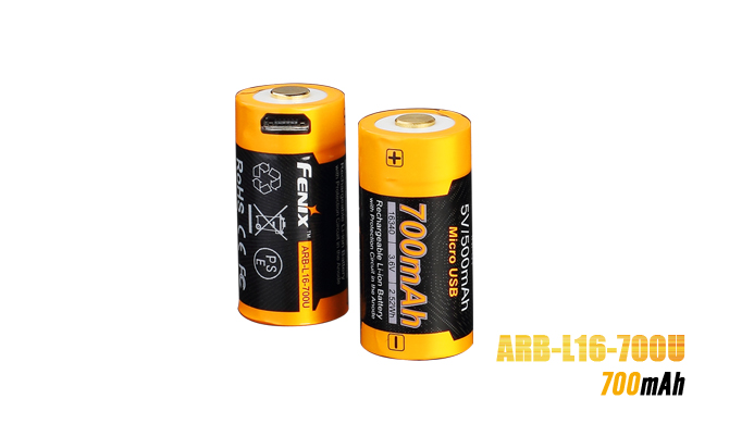 Fenix ARB-L16-700U geschützter Li-Ionen Akku 16340 RC123A für PD25 PD22UE