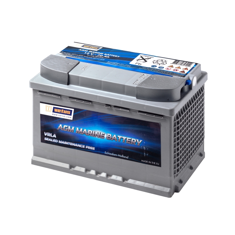 Vetus AGM Power 12V Batterie 70Ah