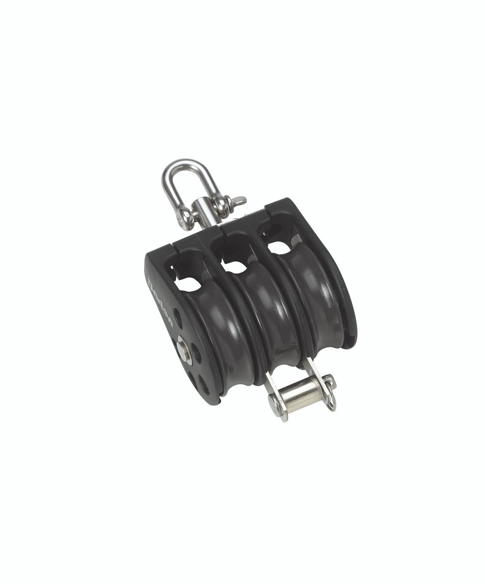 Barton Size 2 Gleitlagerblock dreifach mit Wirbel und Hundsfott