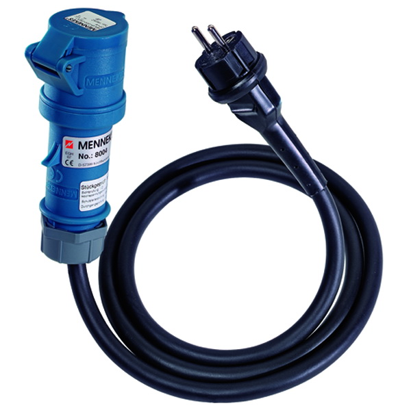 Mennekes Adapter, Schuko-Stecker auf CEE-Kupplung 230 Volt, 16A, 3polig