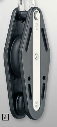 Sprenger 14mm Gleitlager Violinblock doppelt mit Bügel, Aluminium-Seilrolle