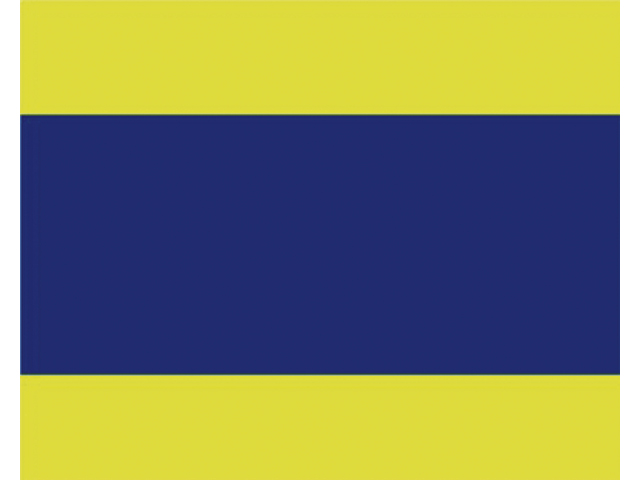 Talamex Buchstabenwimpel Abm. 30 x 36 cm Signalflagge D