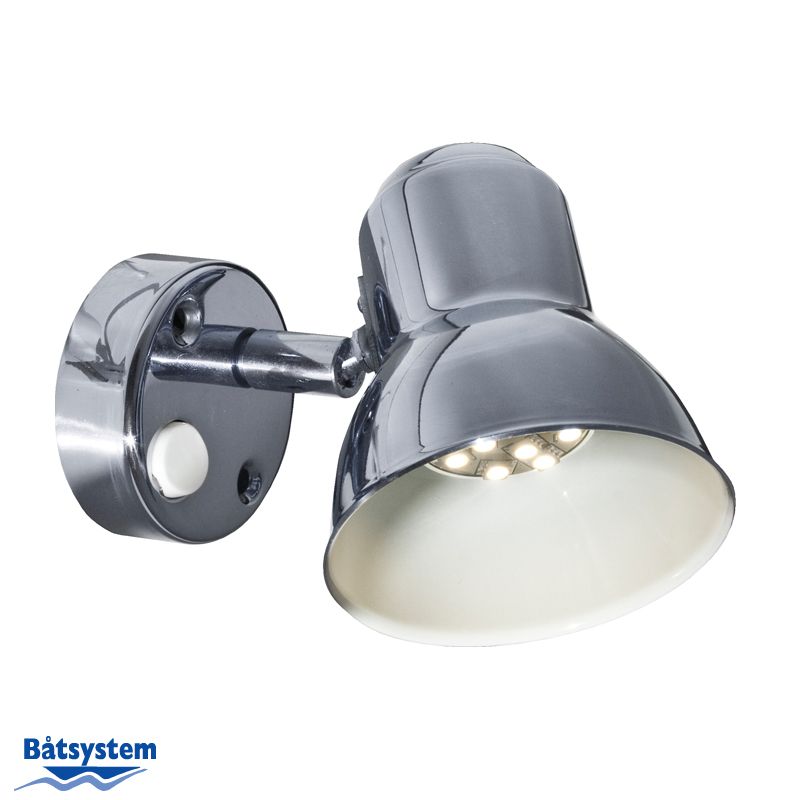 Batsystem LED-Leseleuchte Classic mit Schalter Chrom