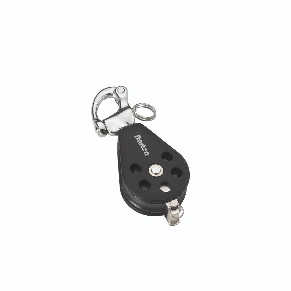 Barton Size 2 Gleitlagerblock einfach mit Schnappschäkel und Hundsfott
