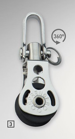 Sprenger 6mm Micro XS Block einfach mit Wirbel