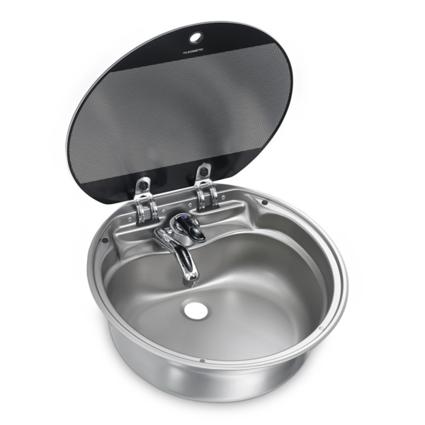 Dometic SNG420 Spüle mit Glasdeckel rund (ohne Armatur)
