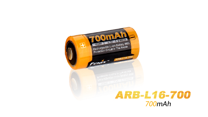 Fenix ARB-L16-700 geschützter Li-Ionen Akku 16340 RC123A für PD25 PD22UE
