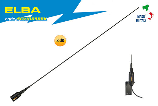 Supergain Elba GFK Segelboot UKW Antenne 970mm mit Kabel und Halter