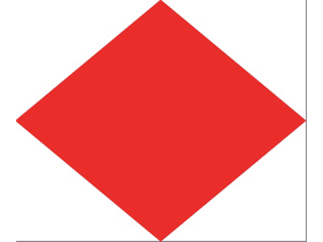 Talamex Buchstabenwimpel Abm. 30 x 36 cm Signalflagge F