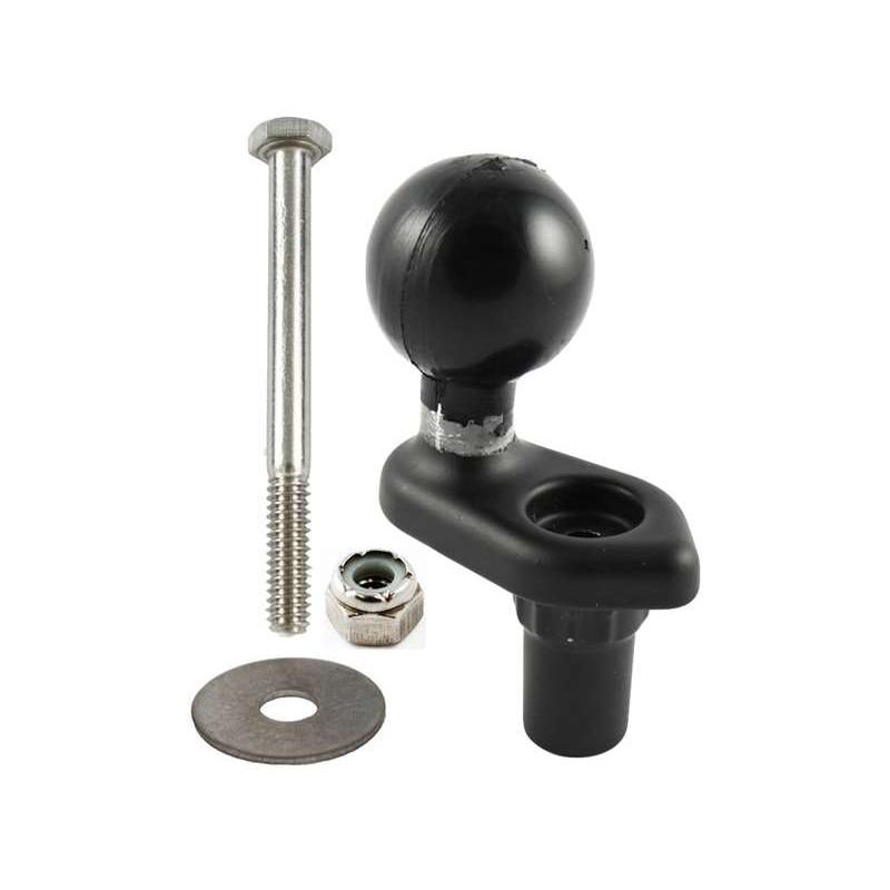RAM MOUNT Klammer mit B-Kugel - ideal für die Befestigung am Steuerhorn.  Material: Pulverbeschichtetes Aluminum Öffnung: bis 31,7 mm Kugeldurchmesser: 2,54 cm (1 Zoll) Farbe: schwarz Gewicht: ca. 159 g