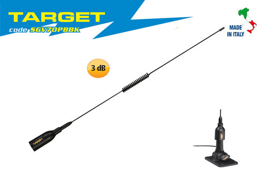 Supergain UKW Antenne Target Motorboot 530mm mit 6m Kabel