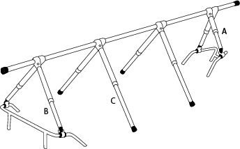 NOA Decksgestell für Abdeckplanen (verschiedene Längen)