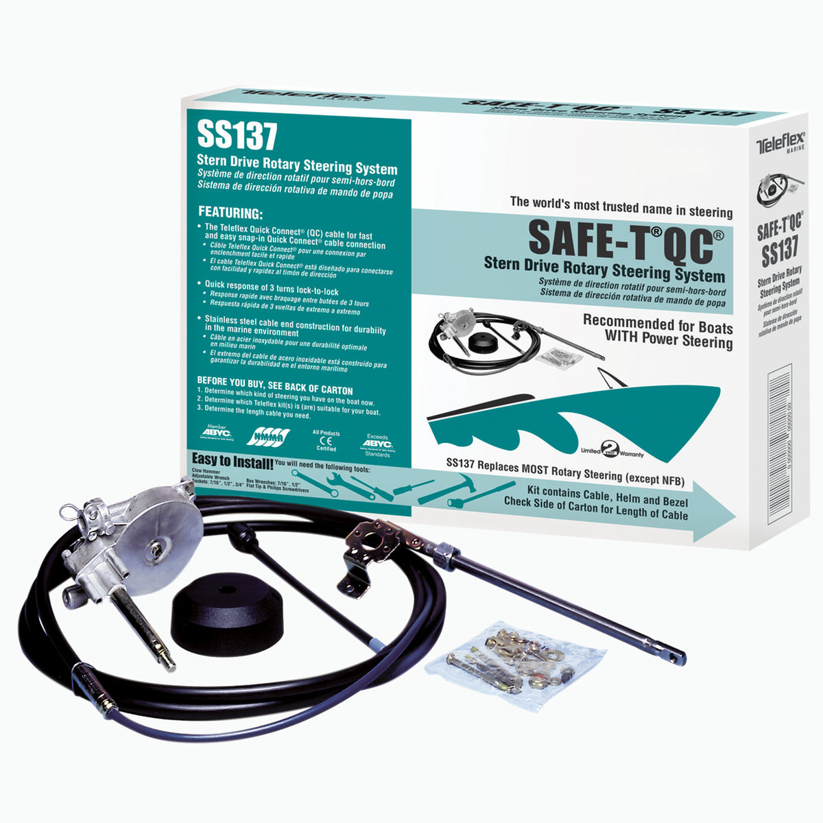 Seastar Safe-T Quick Connect Tilt Steuerung bis 235PS (versch. Längen)
